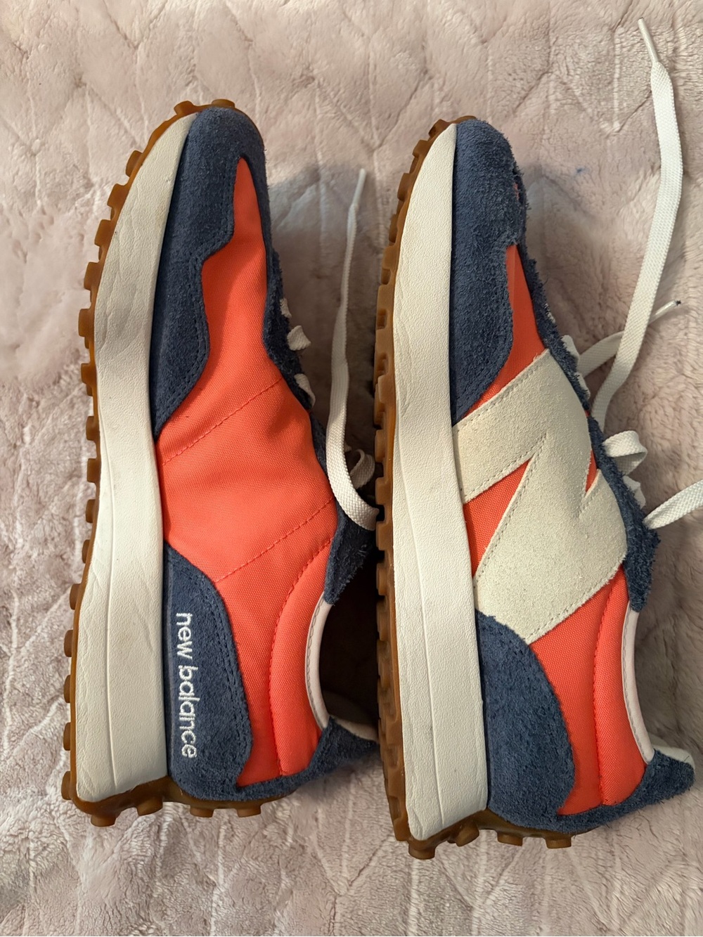 New Balance Navy and Orange Retro Style Sneakers - Picture 2 of 5